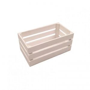CASSETTA LEGNO 25X13XH12cm - white
