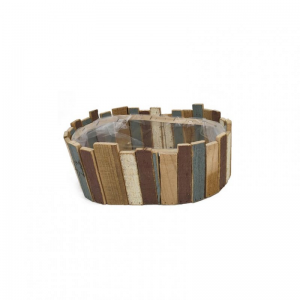 CESTO LISTELLI 22X12XH11 cm - multicolor