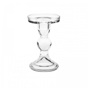 CANDELABRO VETRO D8,5 H13,2 -trasparente
