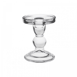 CANDELABRO VETRO D8,5 H10,8 -trasparente