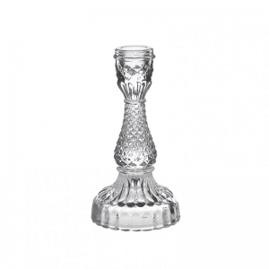 CANDELABRO VETRO D8,3 H16,3 -trasparente
