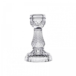 CANDELABRO VETRO D6,5 H10,5 -trasparente