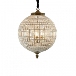 LAMPADARIO CRIST. kg15 D64 H86 brass a