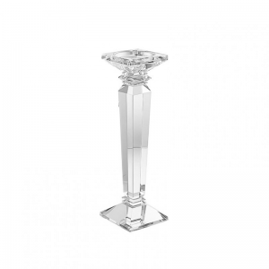 CANDELABRO MONOFIAMMA cristallo H32,5 cm