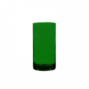 CILINDRO VETRO D12 H25 CM - verde scuro