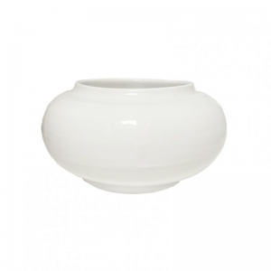 VASO terracotta D24 H13 CM -bianco lucid