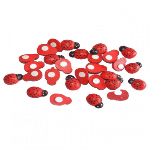 COCCINELLE C/BIADESIVO 18mm 80pz - rosso