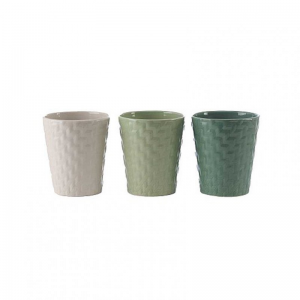VASO CERAMICA D12,8 H14,2 cm - 3 col.