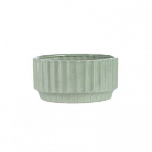 VASO CERAMICA D15,5 H7,5 cm - verde ment