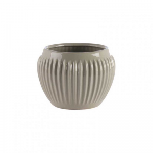 VASO CERAMICA D12 H10 cm - tortora