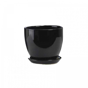 VASO CERAMICA D18 H16 cm - nero