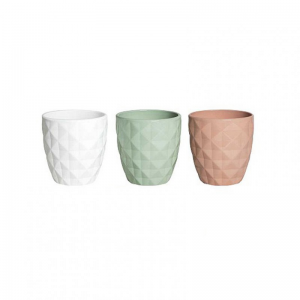 VASO CERAMICA D13 H13 cm - 3 col.