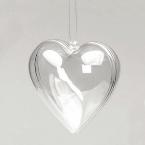 CUORE APRIBILE 8cm PZ6 - plastica trasp.
