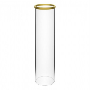 PARAFIAMMA VETRO BORDO ORO D7 H30 CM