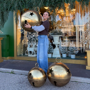 BUBBOLO GIGANTE METALLO D62 H72,5 -gold