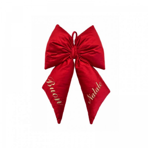 FIOCCO NATALE 54X40 VELLUTO - rosso