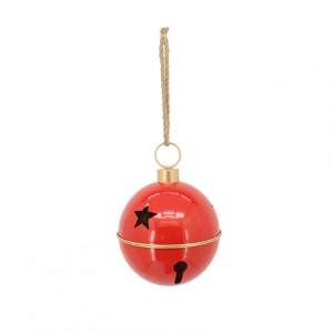 BUBBOLO METALLO 24,5x24,5 h31,5cm -red