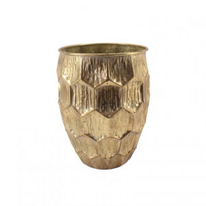 VASO METALLO 32x32 h40,5 cm -gold