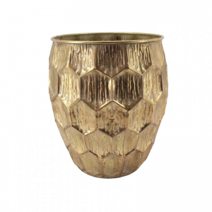 VASO METALLO 40,5x40,5 h44,5 cm -gold