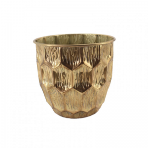 VASO METALLO 33x33 h30 cm -gold