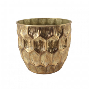 VASO METALLO 39,5x39,5 h34 cm -gold