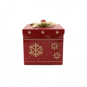 SCATOLA METALLO 17,5X17,5 H18,5 -red