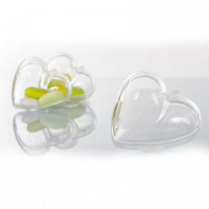 SCATOLA PLASTICA CUORE 6,5X6,2cm 5pz