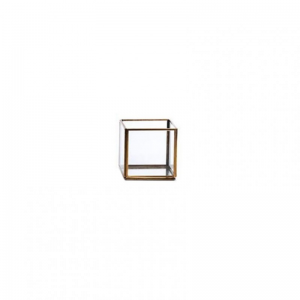 LANTERNA VETRO 11X11 H11 - brass gold