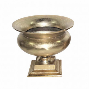 GOLD ALUMINUM VESSEL 13X15XH25CM