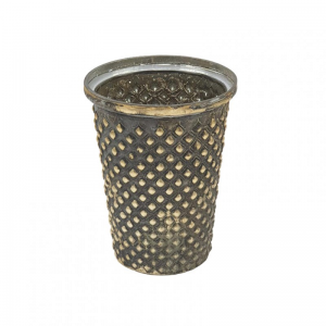 PORTACANDELA mercury d9,5 h12-ant gold