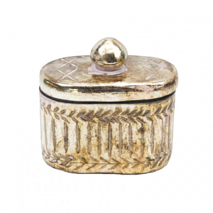 SCATOLA mercury 13X8 h12,5 -pink/gold