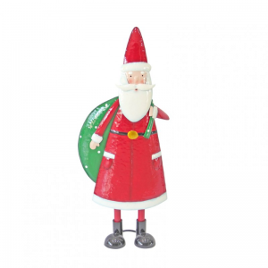 BABBO NATALE METALLO 30X13 H70 CM