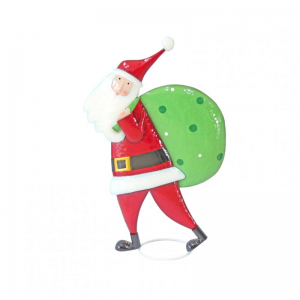 BABBO NATALE METALLO 44X14 H68 CM