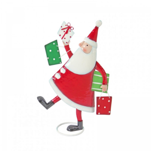 BABBO NATALE METALLO 32X12 H47,7 CM