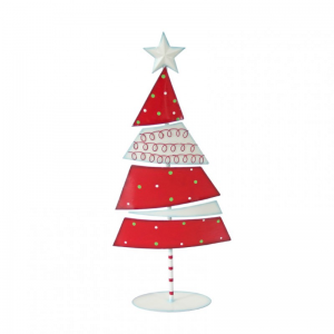 ALBERO METALLO 36X13 H80 CM -red/white