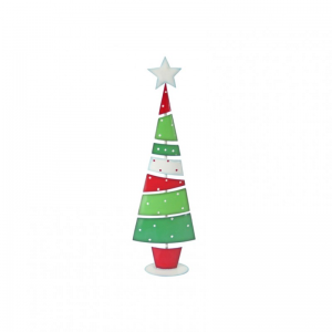 ALBERO METALLO 23X11 H77CM -green/white