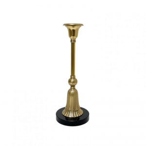 CANDELABRO ALLU/MARMO D10,5 H32CM -nero