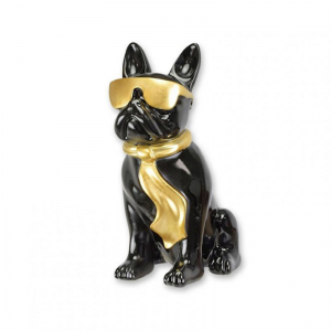 BULLDOG RESINA C/OCCHIALI H60-gold/black