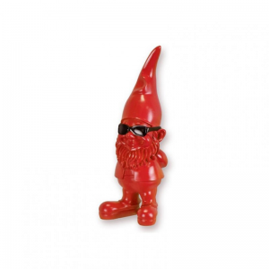 GNOMO RESINA C/OCCHIALI H30CM - rosso