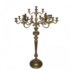 CANDELABRO ALLUM.RAWGOLD H160CM-25fuochi