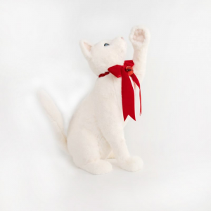 GATTO SEDUTO 38X25 H54 CM -white