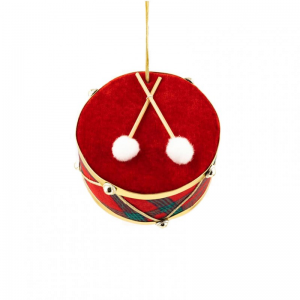TAMBURO DA APPENDERE D12 H8 CM - red
