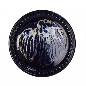 PIATTO MET. 47X47X2,5 cm - blue