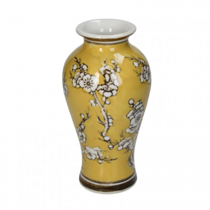 VASO PORCELLANA 9X9X18cm - yellow