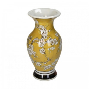 VASO PORCELLANA 10,5X10,5X20cm - yellow