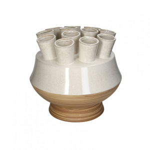VASO TUBE CERAMICA D30 H26,5cm - white
