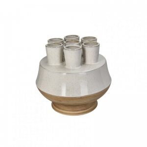 VASO TUBE CERAMICA D22,5 H20cm - whit