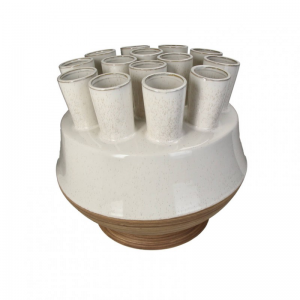 VASO TUBE CERAMICA D36,5 H33cm - white