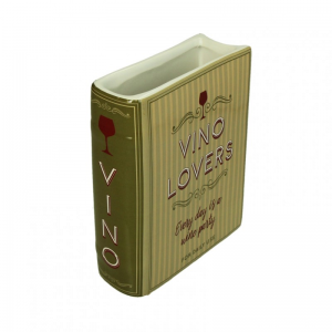 VASO LIBRO PORCELLANA 14,4X5,5X18,2cm-gr