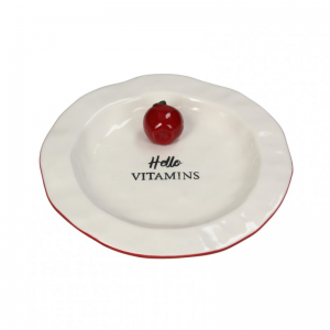 PIATTO PORCELLANA MELA D15 H3 cm